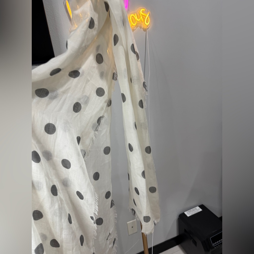 Polka Dot Scarf in Black and White